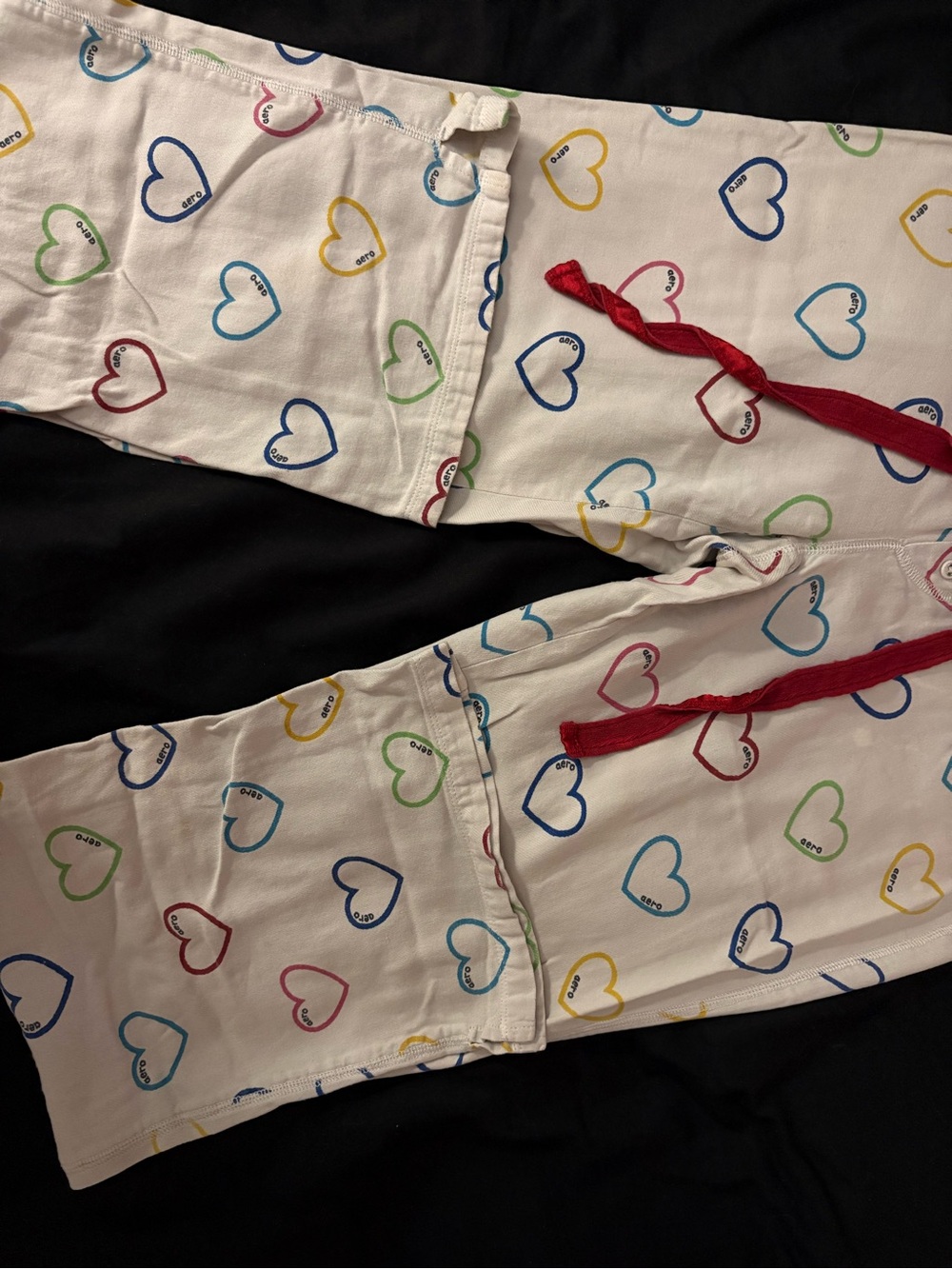 Vintage Aero Y2K Heart PJ Pants- 100% cotton- xs - Picture 3 of 3
